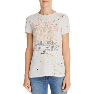 NEW Chaser x Disney Lion King Hakuna Matata Distressed Short Sleeve Tee Sz. S